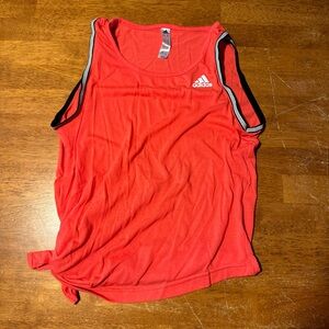 adidas Coral Red Activewear Tank Top